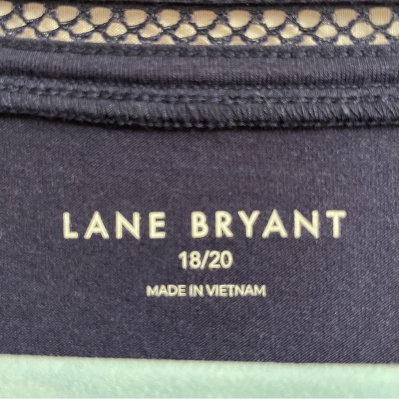 Lane Bryant 18/20 Deep Blue V-Neck Short Sleeve Top Summer Casual - Picture 3 of 4